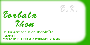 borbala khon business card